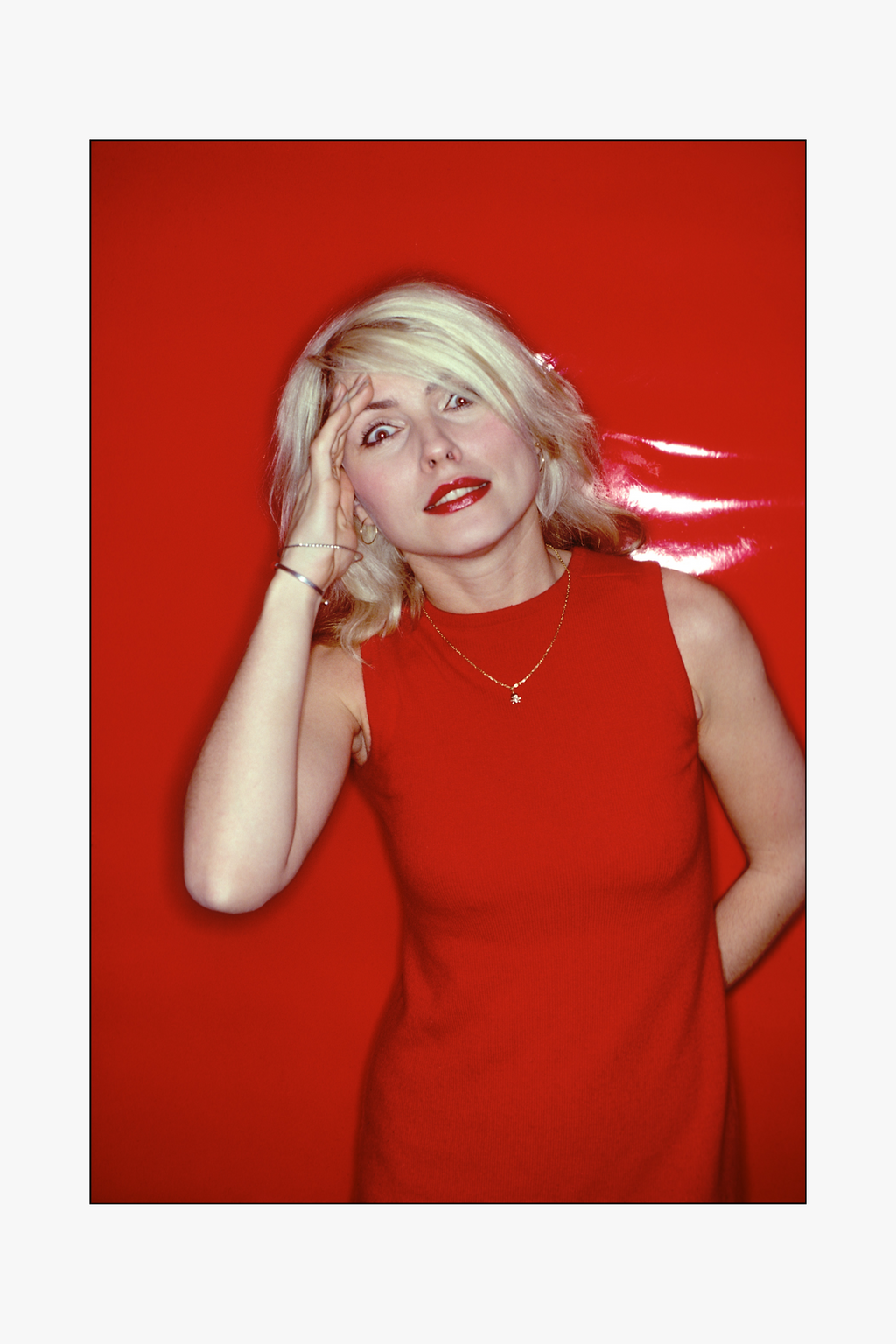 debbie harry 1978 red dress Debbie Harry, Red Salute, 1978. Fine art collectors print. LA MAISON REBELLE