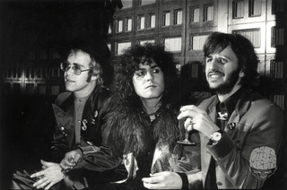 Elton John, Marc Bolan & Ringo Starr, London, 1973, by Michael Putland