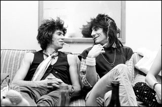 Keith Richards and Ronnie Wood, Rolling Stones, New York, USA, 1979, by Michael Putland