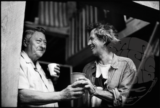 Scotty Moore and Keith Richards, Woodstock, NY, 1996