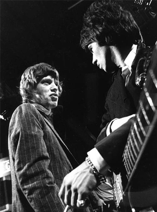 Mick Jagger & Keith Richards, The Rolling Stones, 1966 by Barrie Wentzell