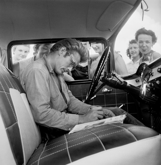 James Dean Signing Autograph Marfa, TX by Richard C Miller