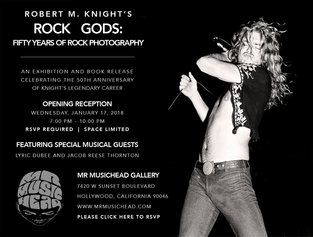Rock Gods: Fifty Years Of Rock Photography by Robert M Knight | Book Signing & Exhibition