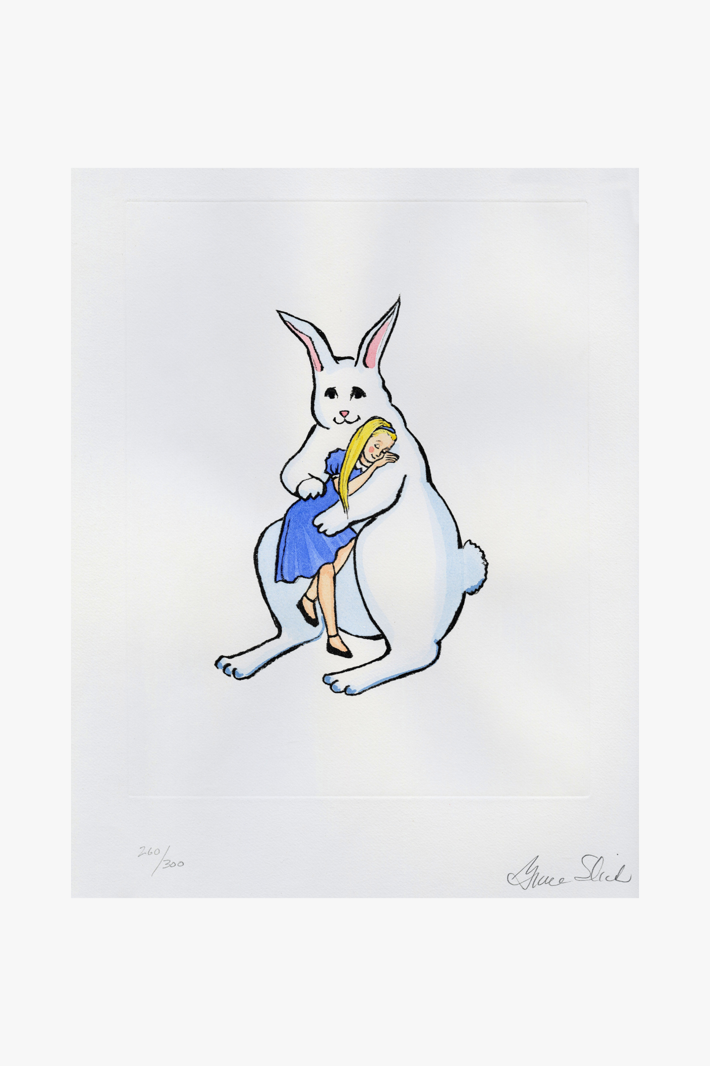 Grace With Rabbit Alice Hugging White Rabbit – Musichead Gallery
