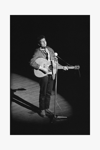 Bob Dylan, Town Hall Stage, New York City, 1963