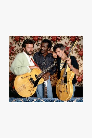 Eric Clapton, Keith Richards, and Chuck Berry, Los Angeles, 1986