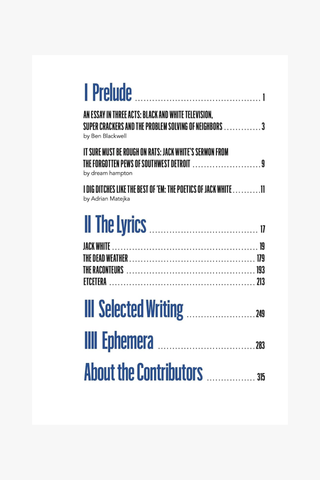Jack White Complete Lyrics and Selected Writing (Hardcover)