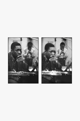 John Coltrane and Miles Davis, Diptych, New York City, 1959