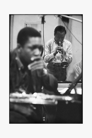 John Coltrane and Miles Davis, Miles in Focus, New York City, 1959