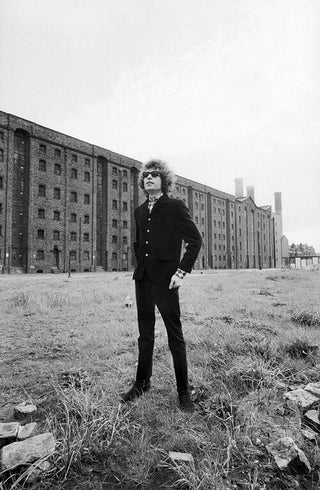 Bob Dylan, Standing in Liverpool, England 1966 by Barry Feinstein