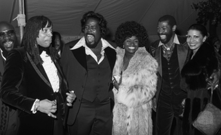 Isaac Hayes, Rick James, Barry White, Glodean White and Teddy Pendergrass, 1978, by Bobby Holland