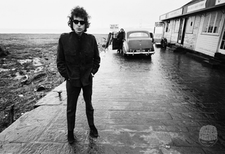 Bob Dylan, "Aust Ferry", Wales, UK. 1966 by Barry Feinstein