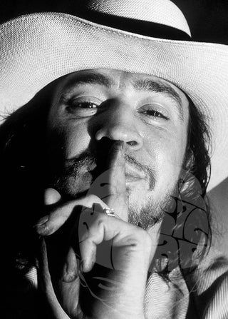 Stevie Ray Vaughan, Italy, B&W, 1985 by Luciano Viti
